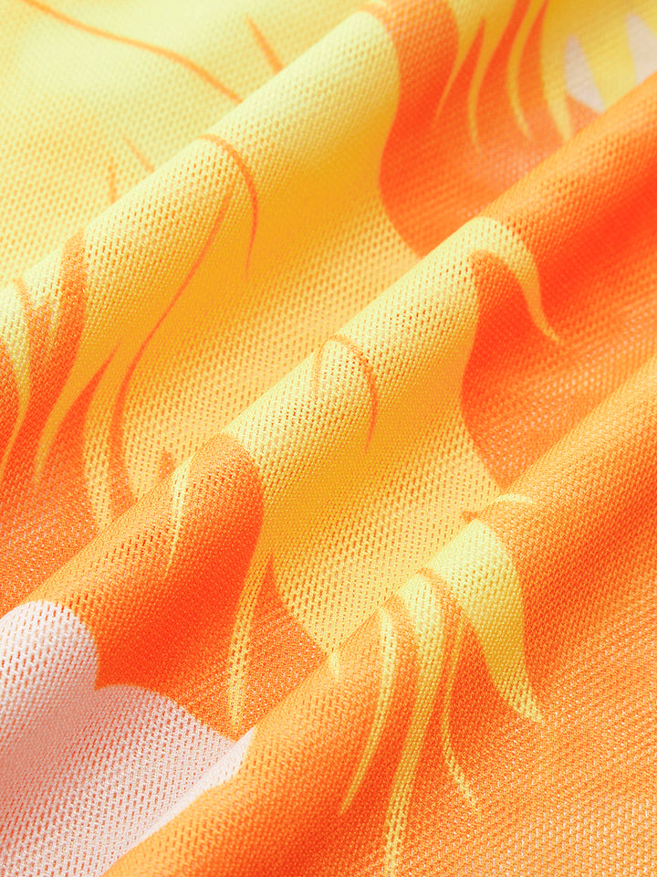 Jupe-couverture à imprimé tropical
