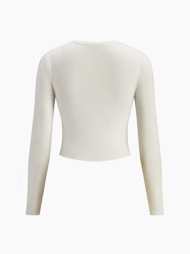 Pull Court Maillé à Découpe d'Épaule