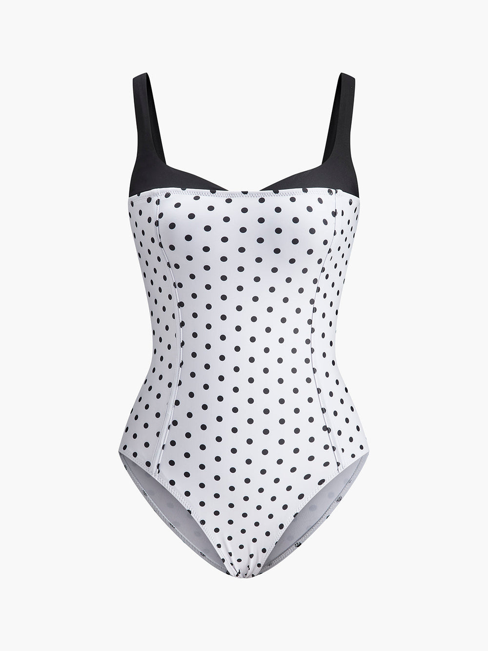 Maillot de bain une pièce à pois contrastés