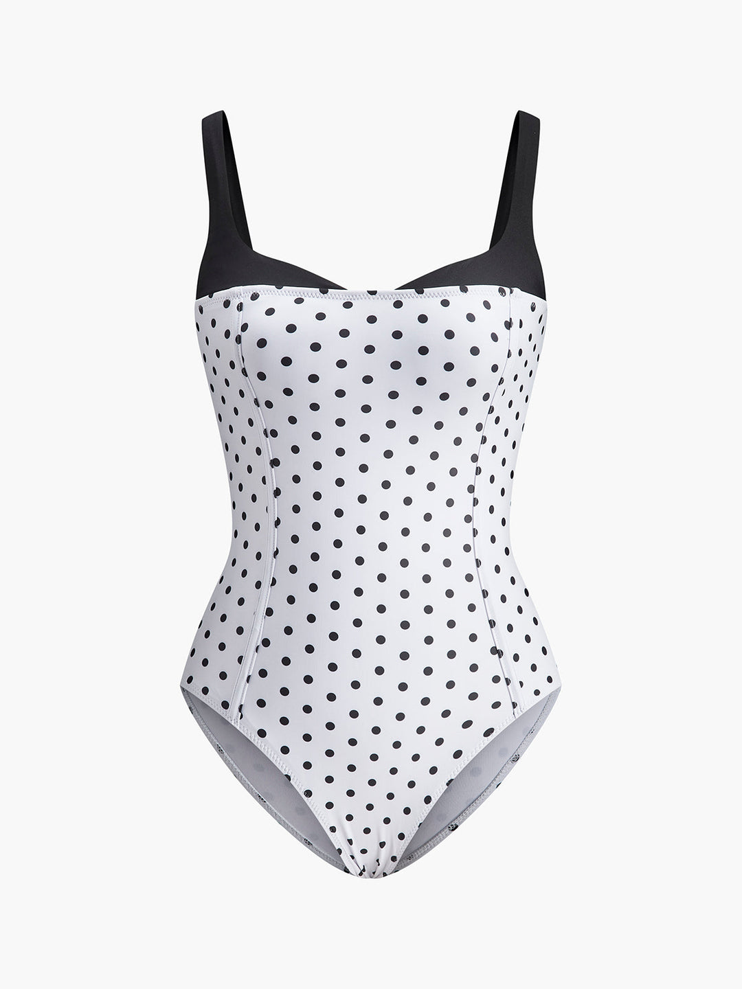 Maillot de bain une pièce à pois contrastés