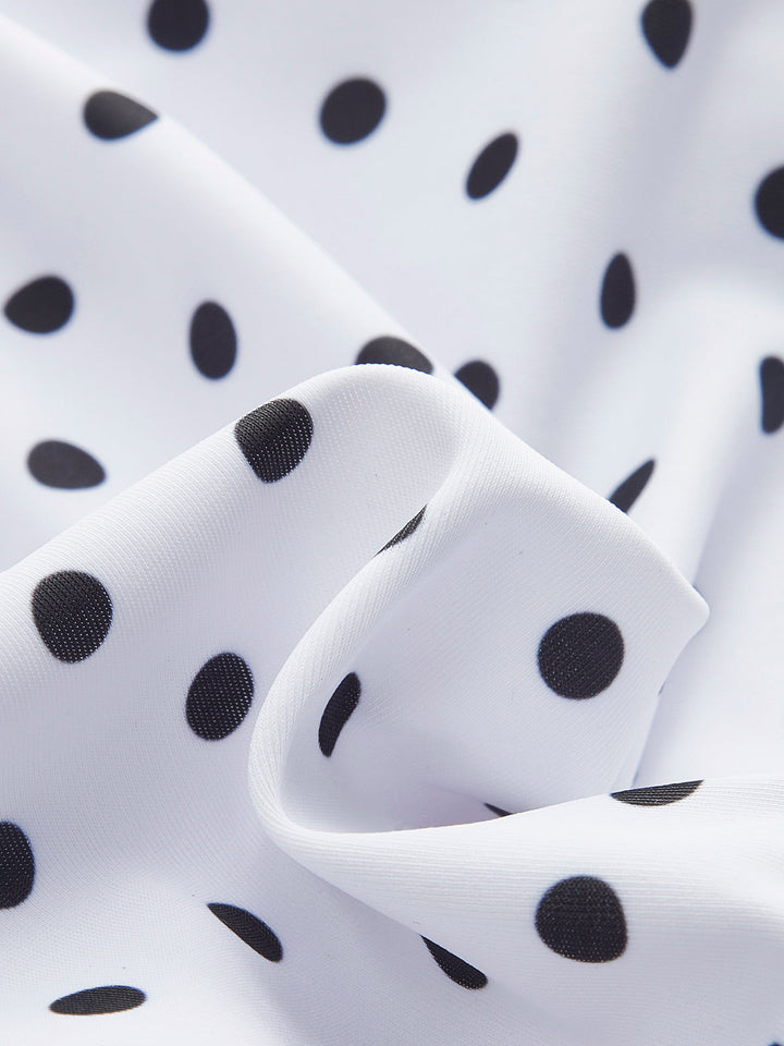 Maillot de bain une pièce à pois contrastés