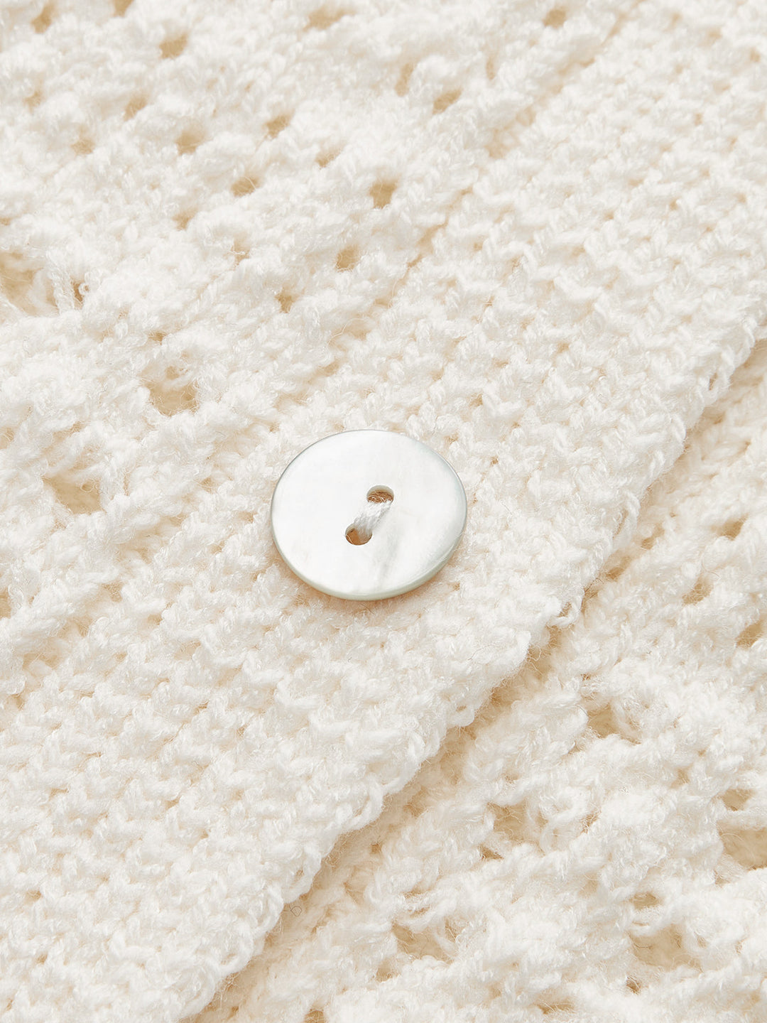 Cardigan en crochet à ourlet en dentelle