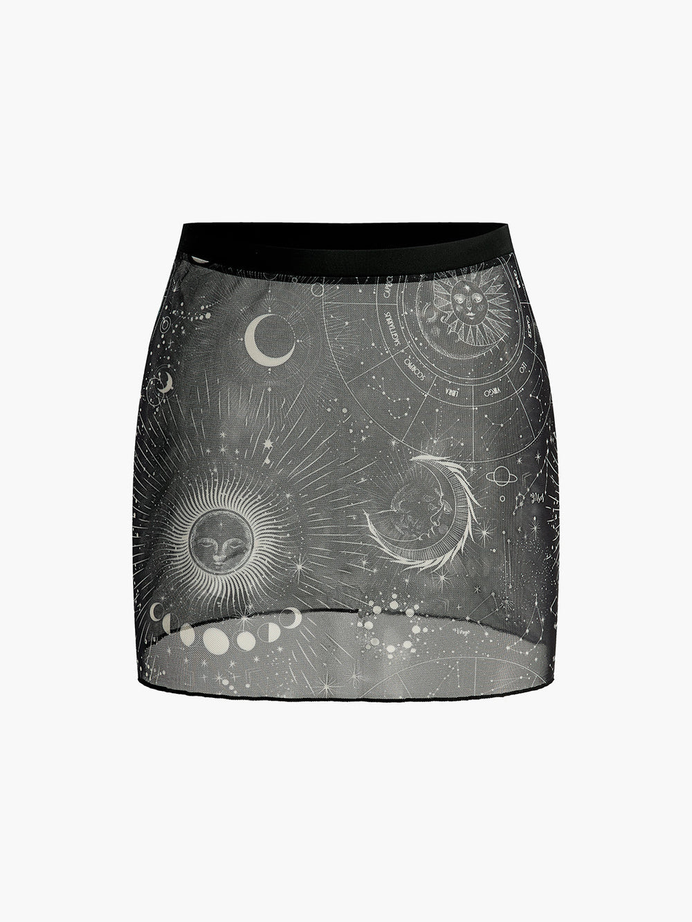Jupe Transparente avec Imprimé Astrologie