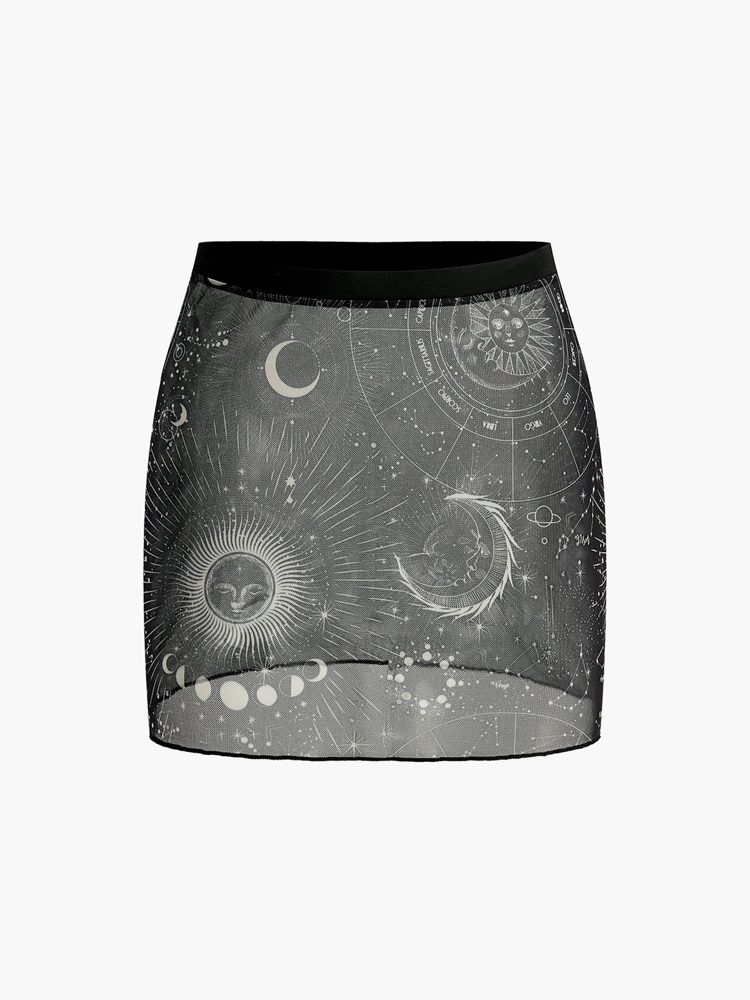 Jupe Transparente avec Imprimé Astrologie
