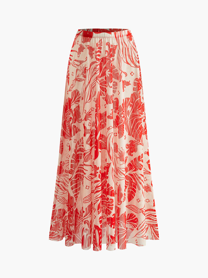 Jupon Cover-Up Imprimé en Mesh
