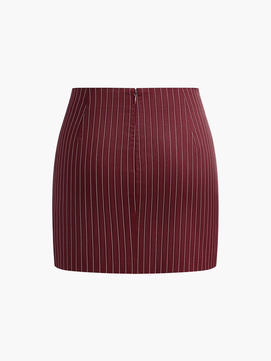 Jupe à fines rayures avec ceinture