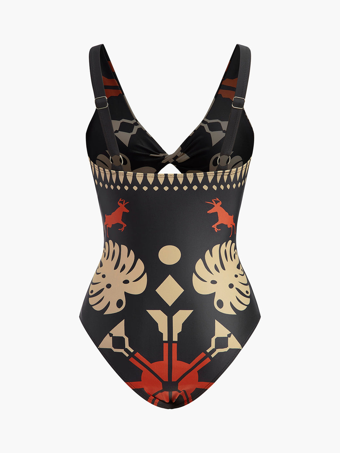 Maillot de bain une pièce imprimé découpé