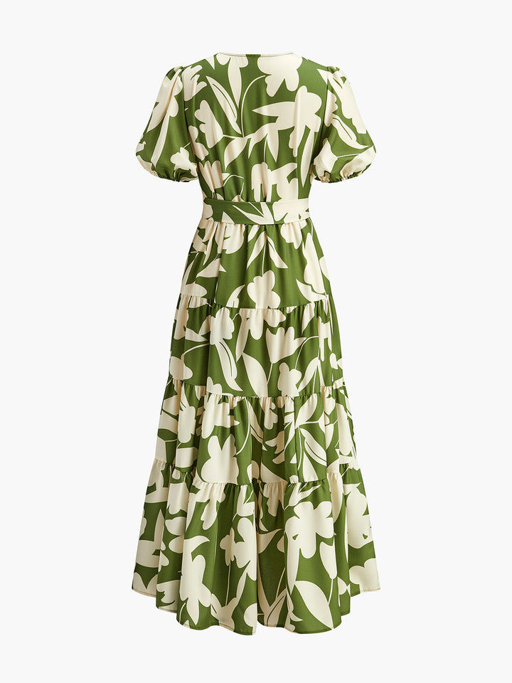 Robe Ceinture Imprimée Fleurie