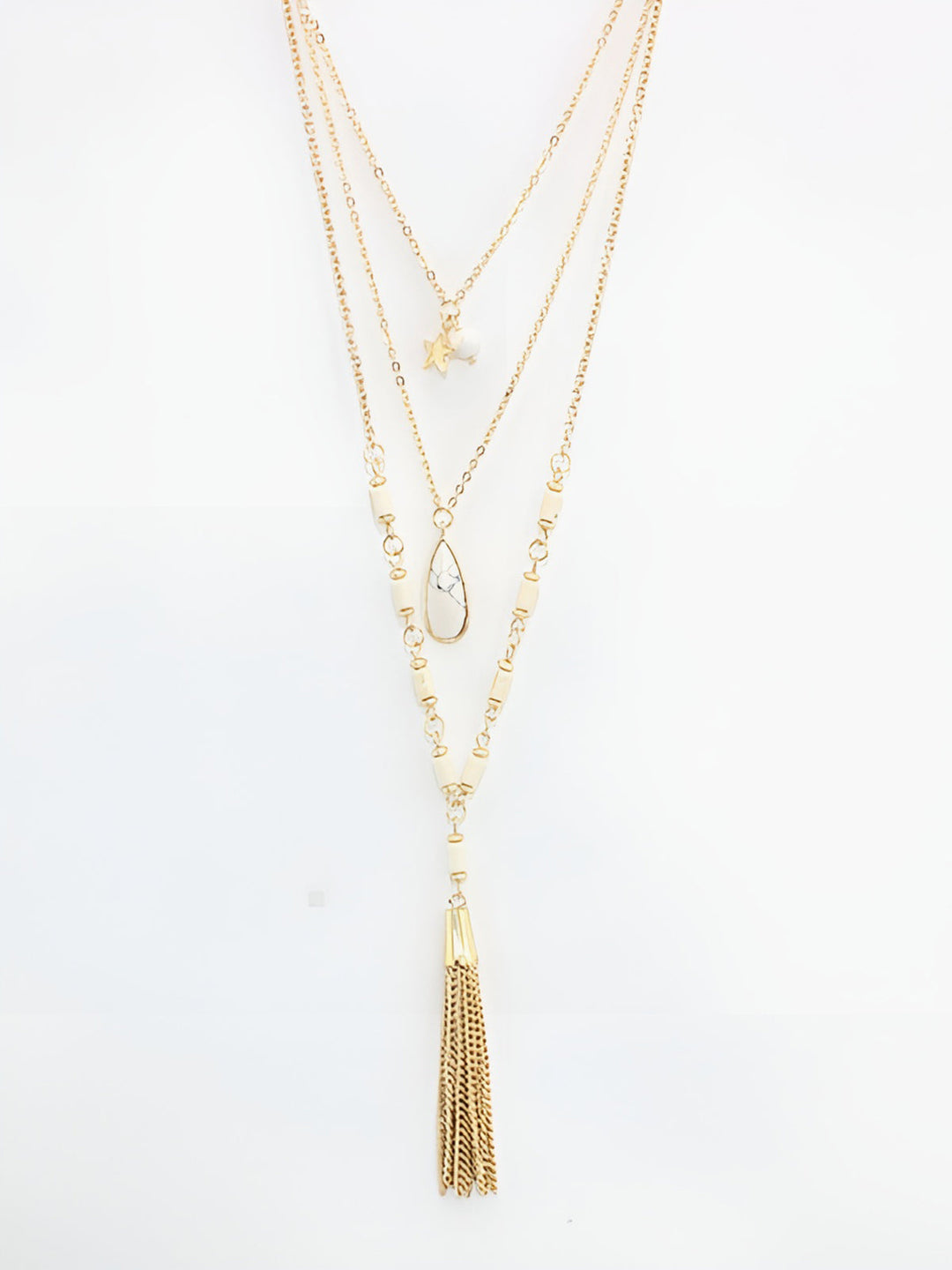 Collier pendentif triple couche