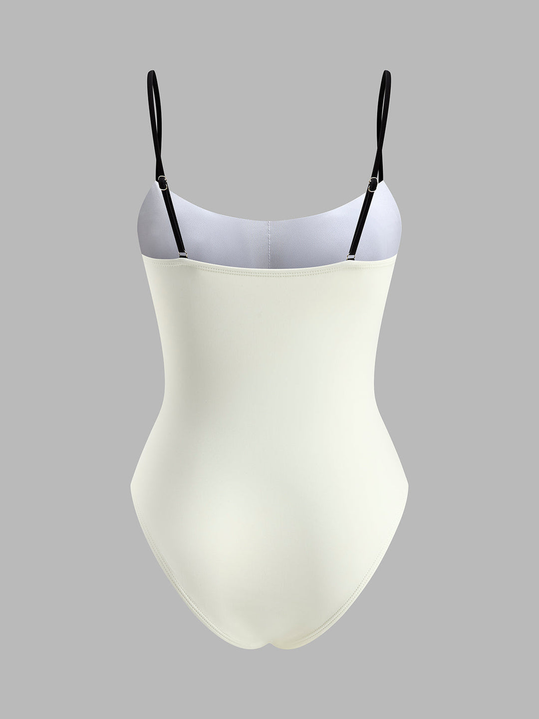 Maillot de bain une pièce à bretelles spaghetti avec garniture contrastée