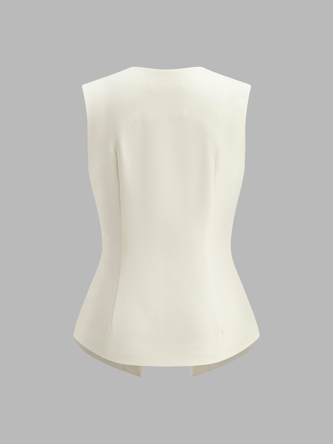 Gilet à Veste Détaillé avec Boutons Brodés