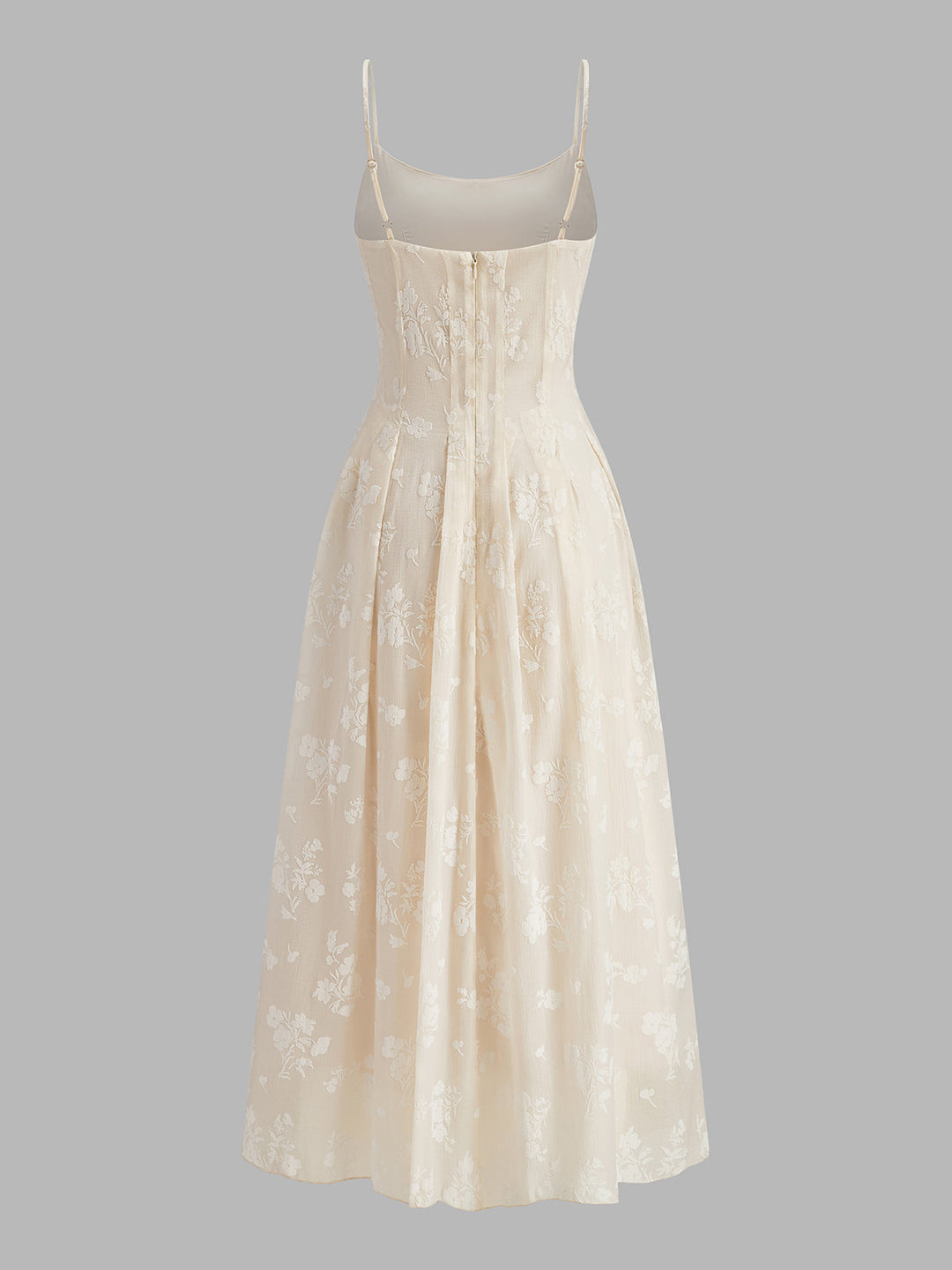 Robe Longue Jacquard Florale