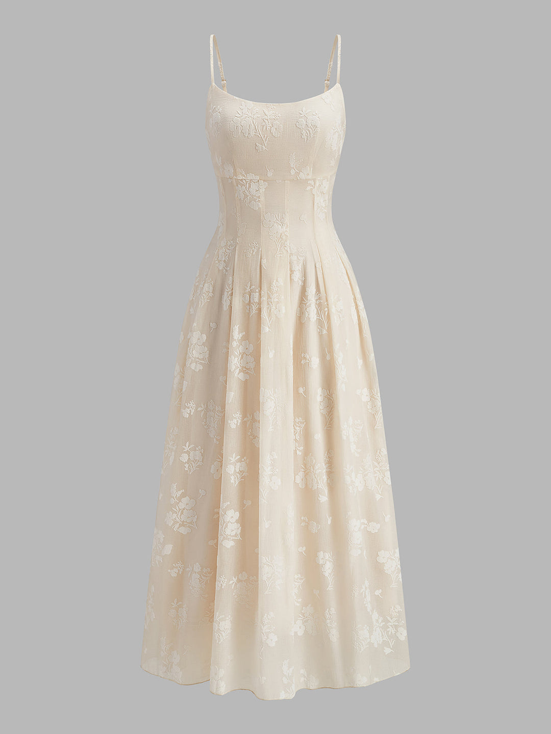 Robe Longue Jacquard Florale