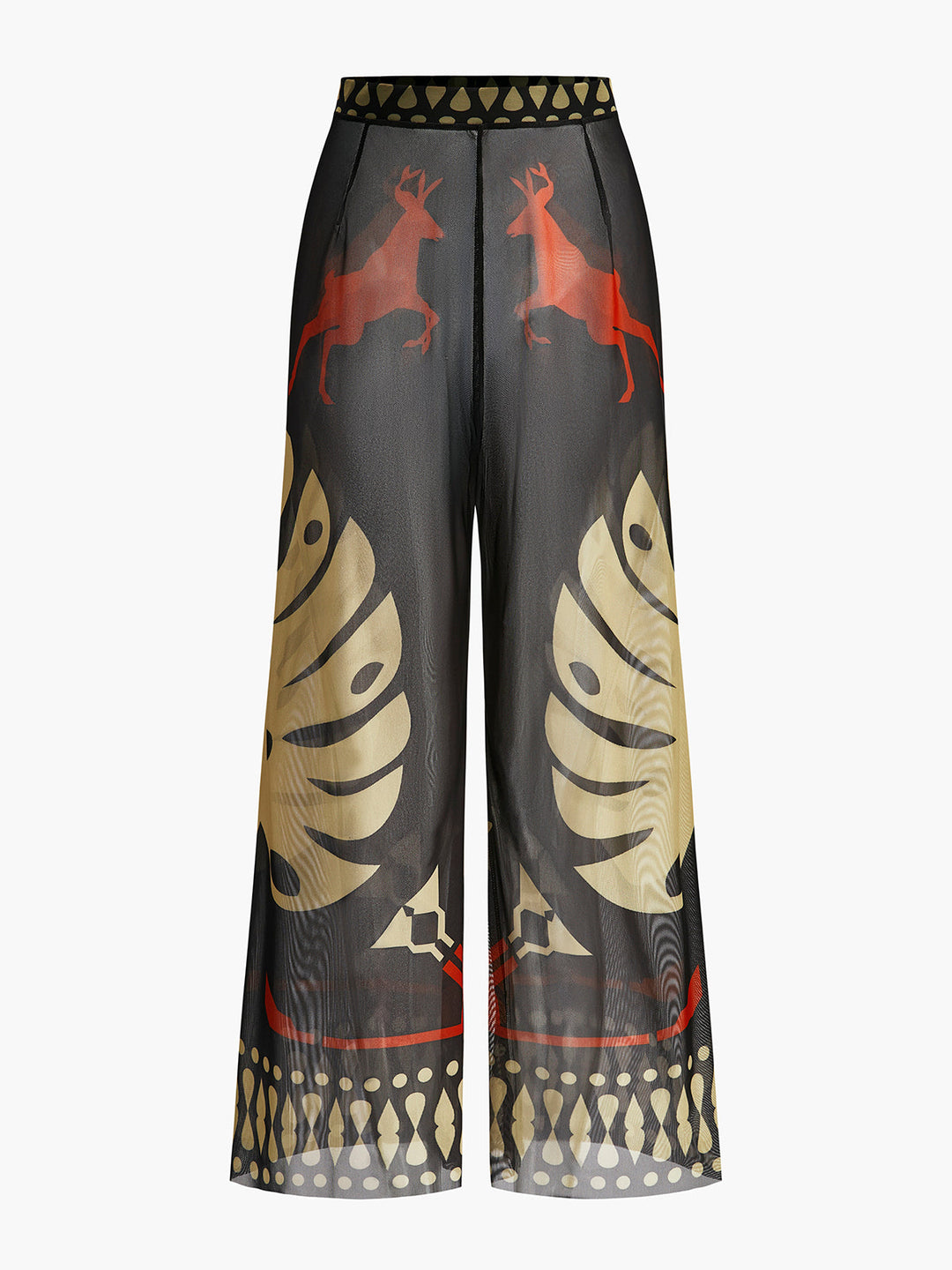 Pantalons de Plage Larges en Voile Imprimé