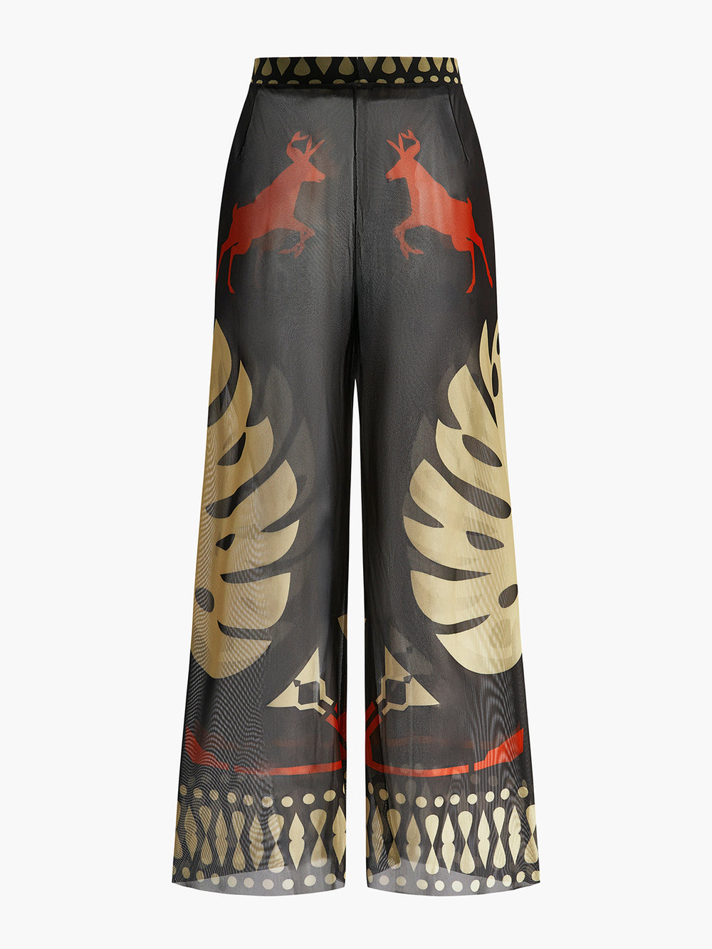 Pantalons de Plage Larges en Voile Imprimé