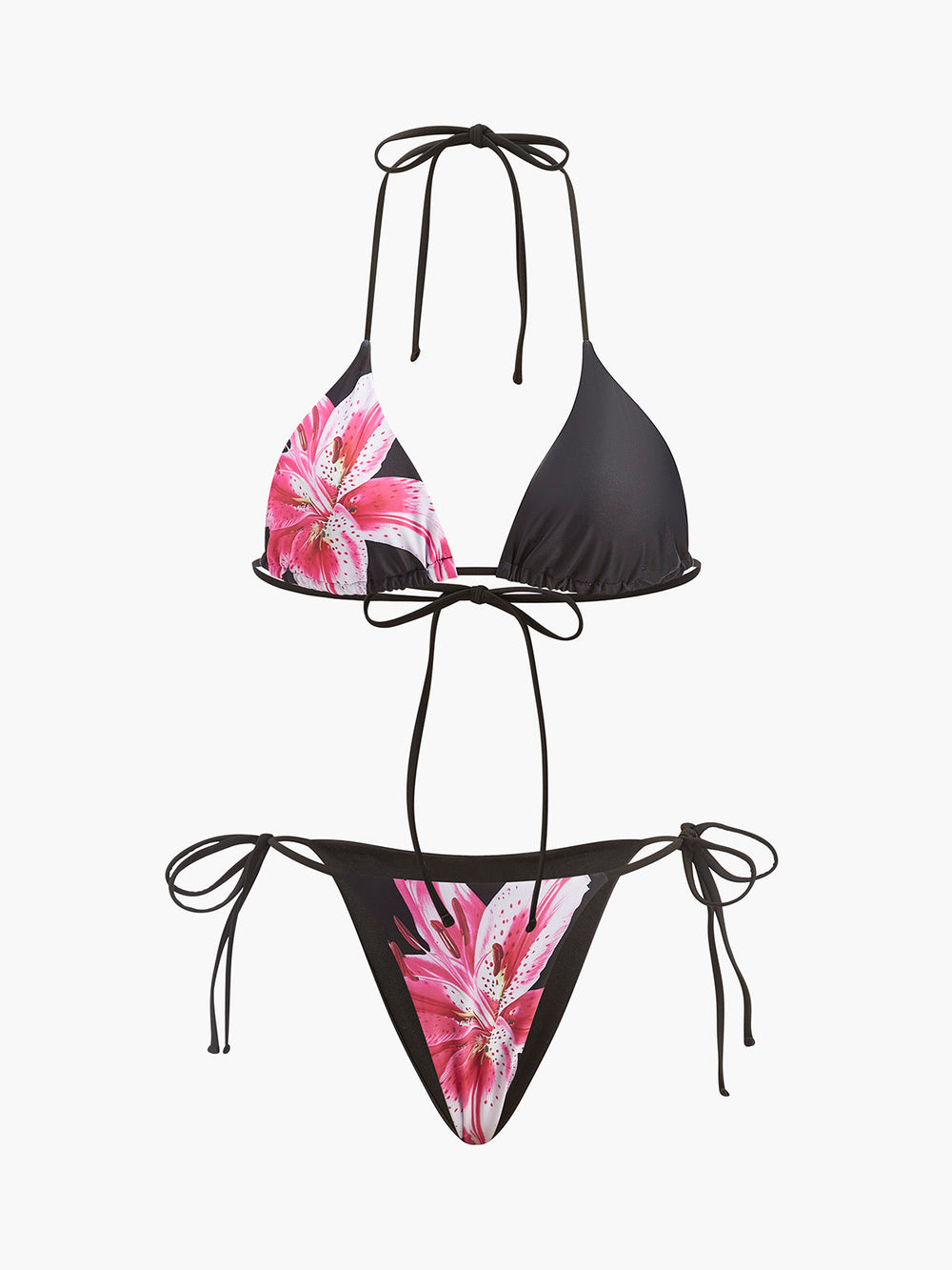 Bikini Imprimé Floral Avec Jupe en Maille