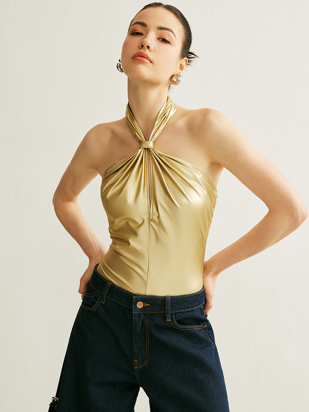 Bodysuit Dos Nu Dans Le Dos En PU
