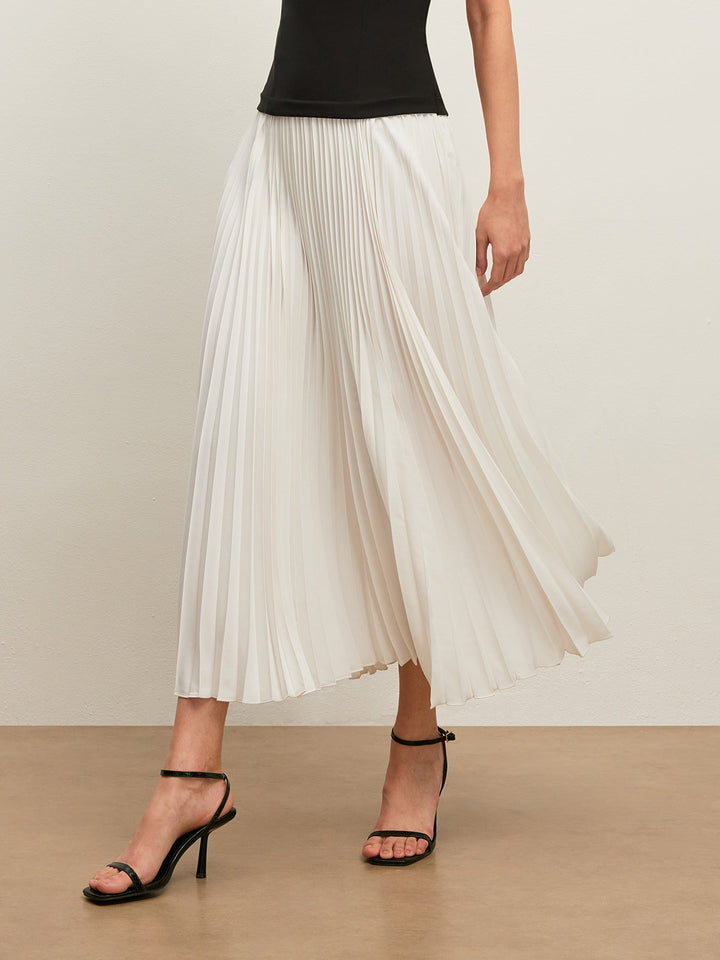 Robe Plissée Sans Dos à Bretelles