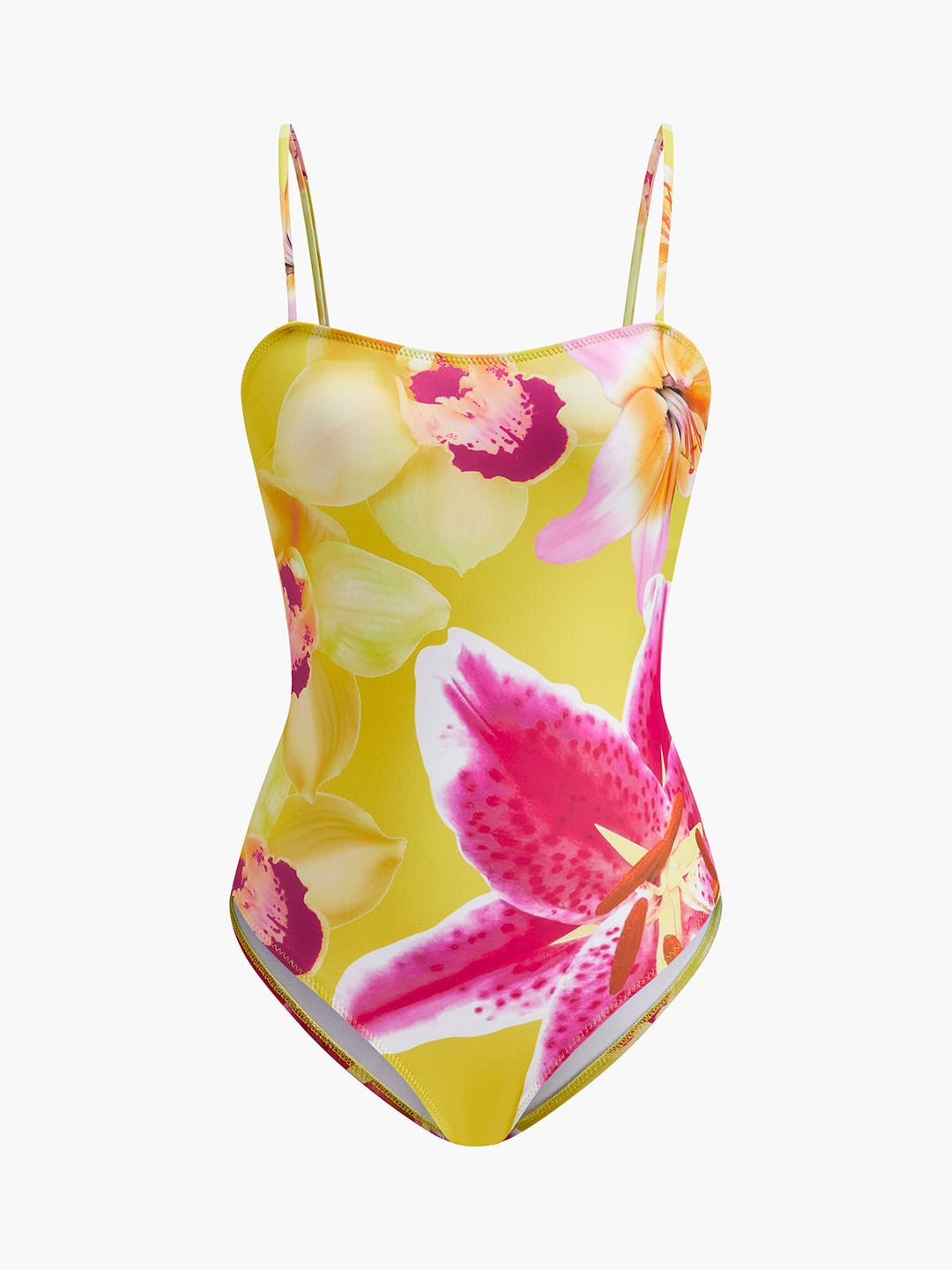 Maillot de bain une pièce fleuri à découpe en jersey
