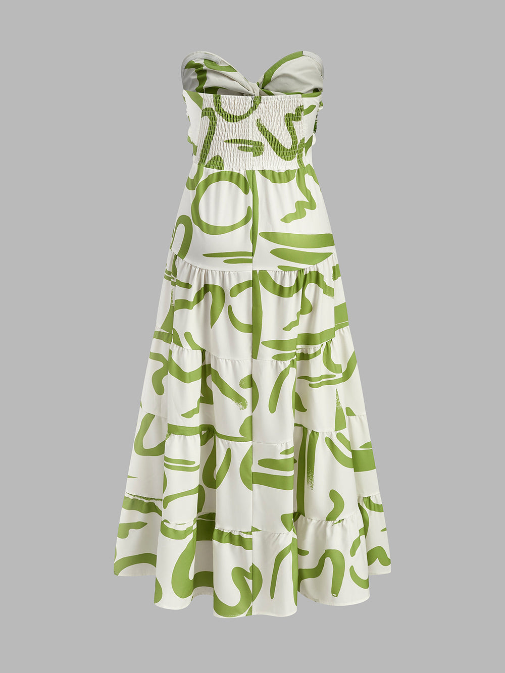 Robe Plissée Sans Bretelles à Fronces