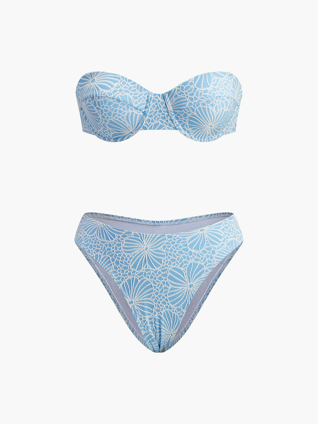 Ensemble Bikini en Dentelle à Bretelles Amovibles