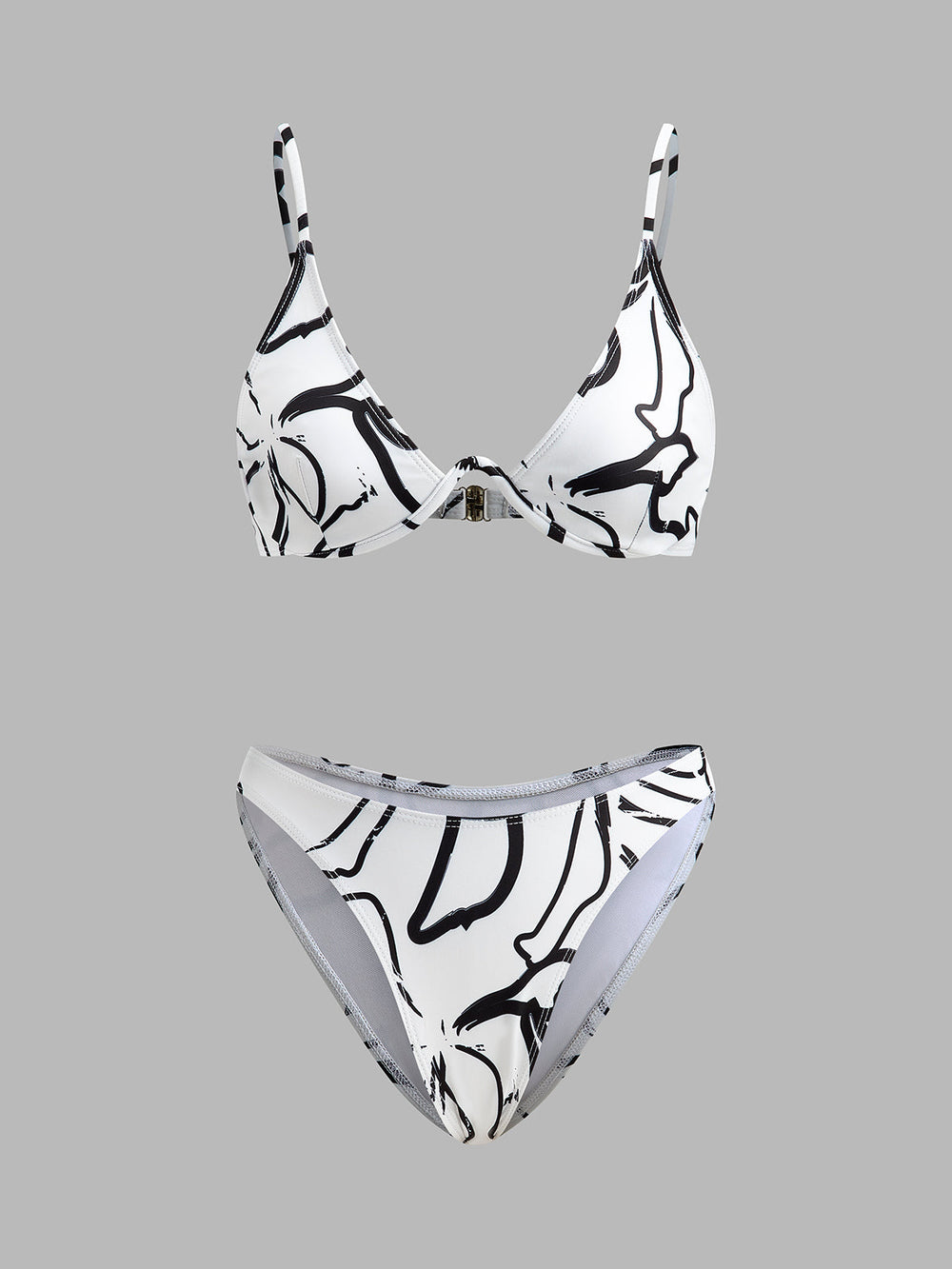 Ensemble Bikini Triangle Imprimé Abstrait