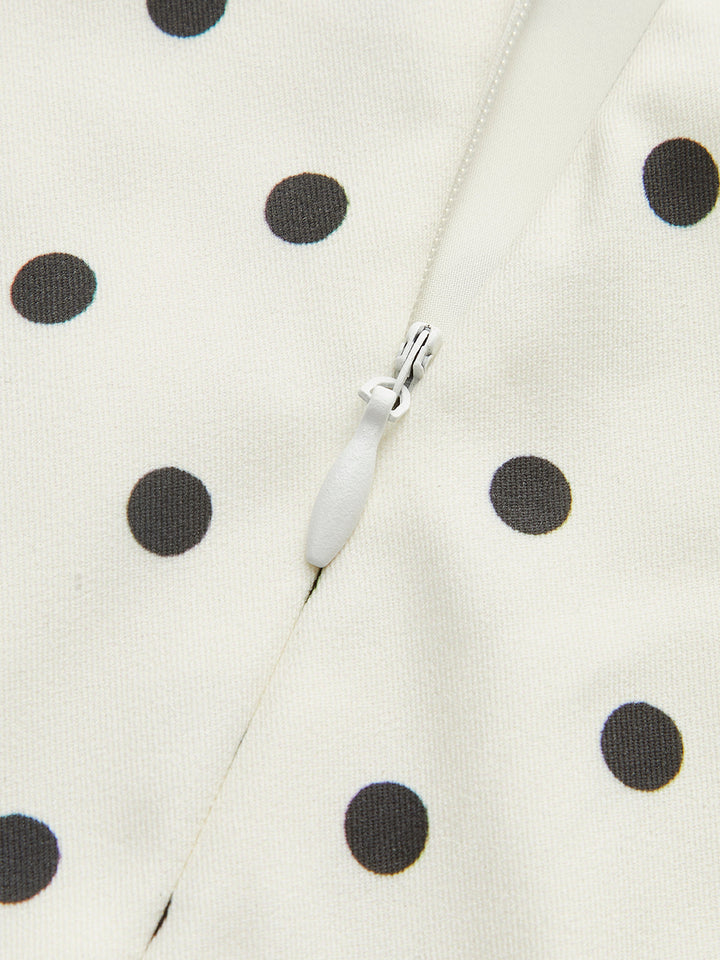 Robe à lacets dos à pois