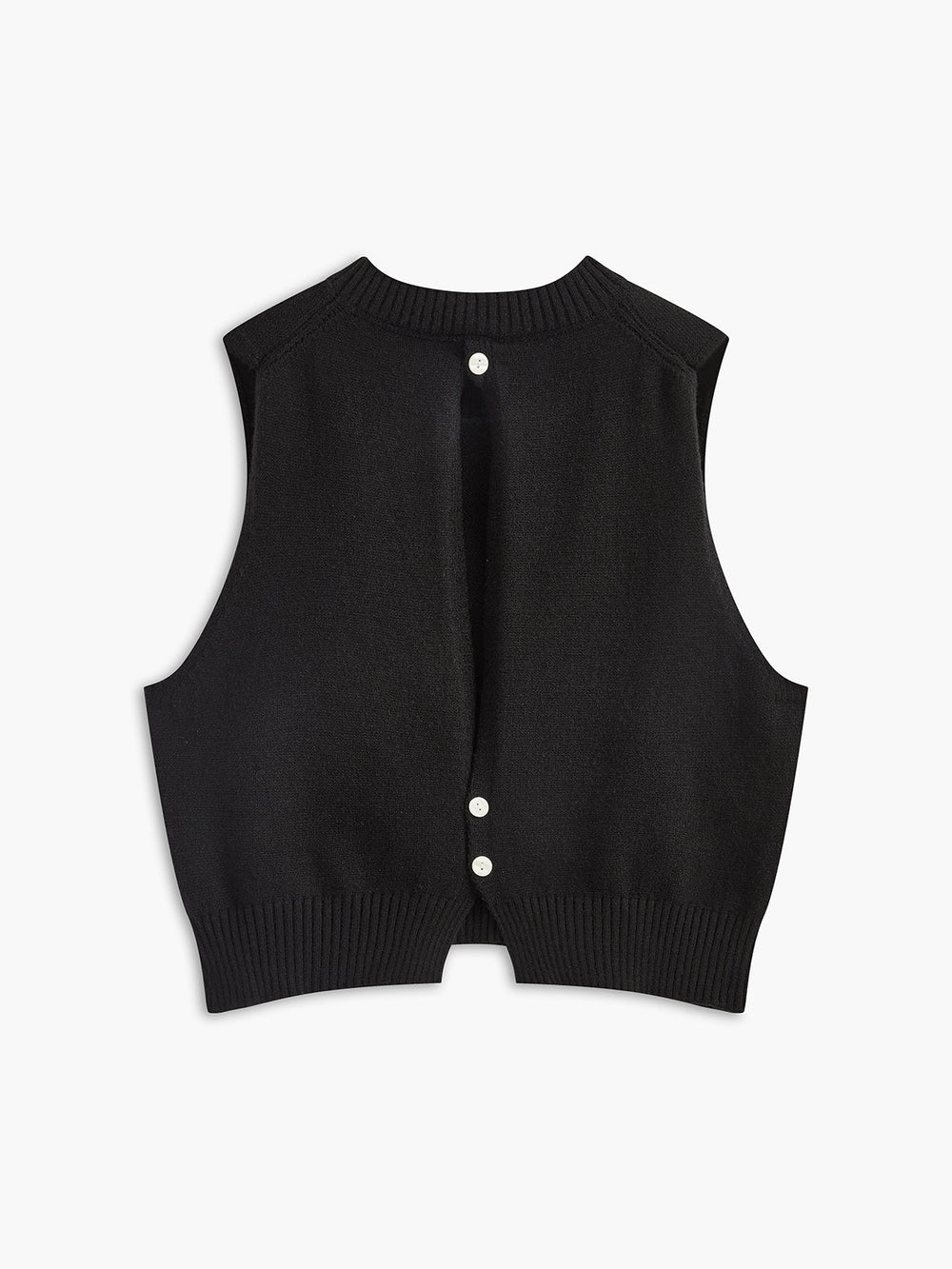 Gilet en tricot à boutonnage et rehaussement floral au dos
