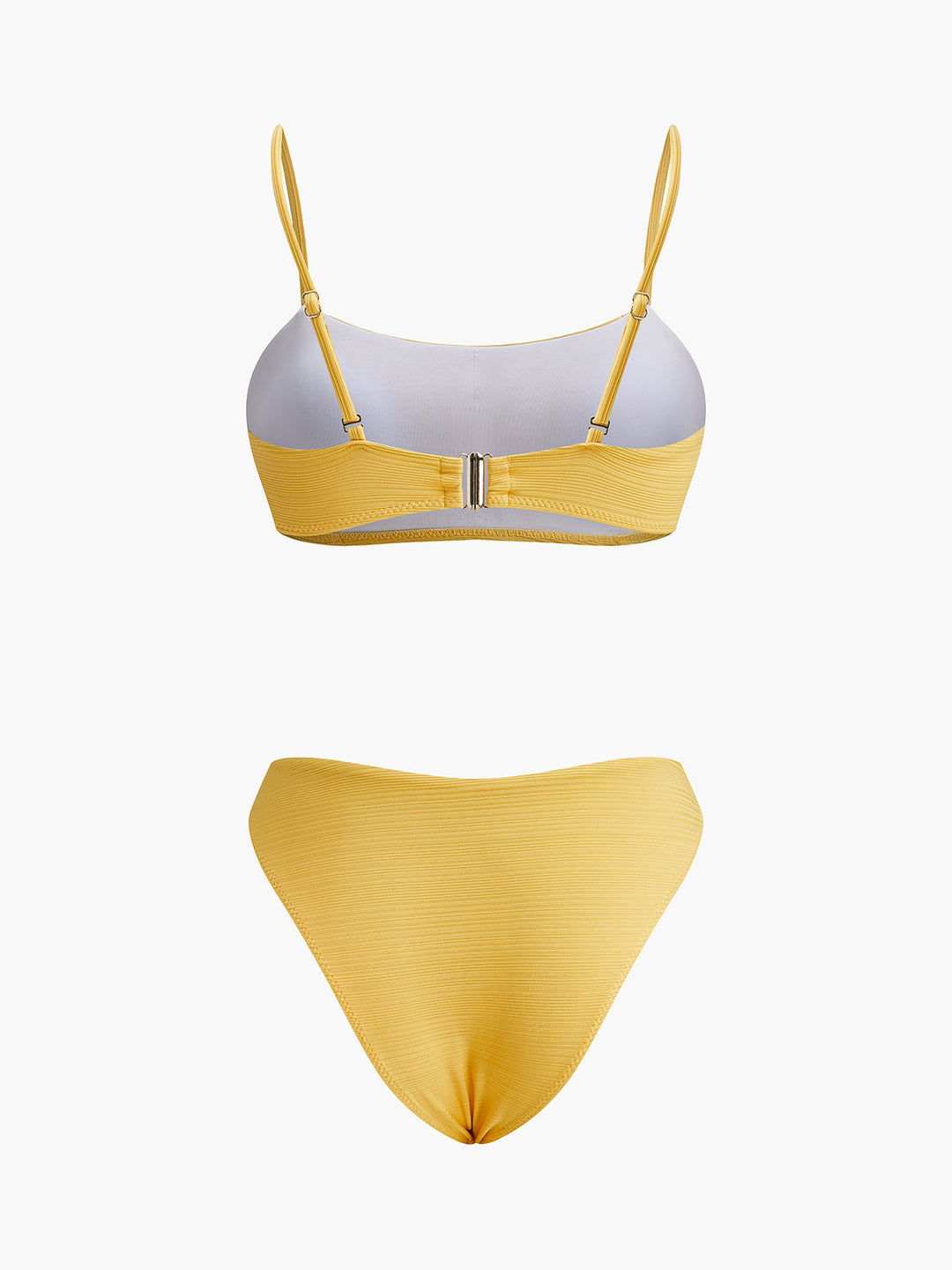Ensemble de bikini texturé à col bénitier