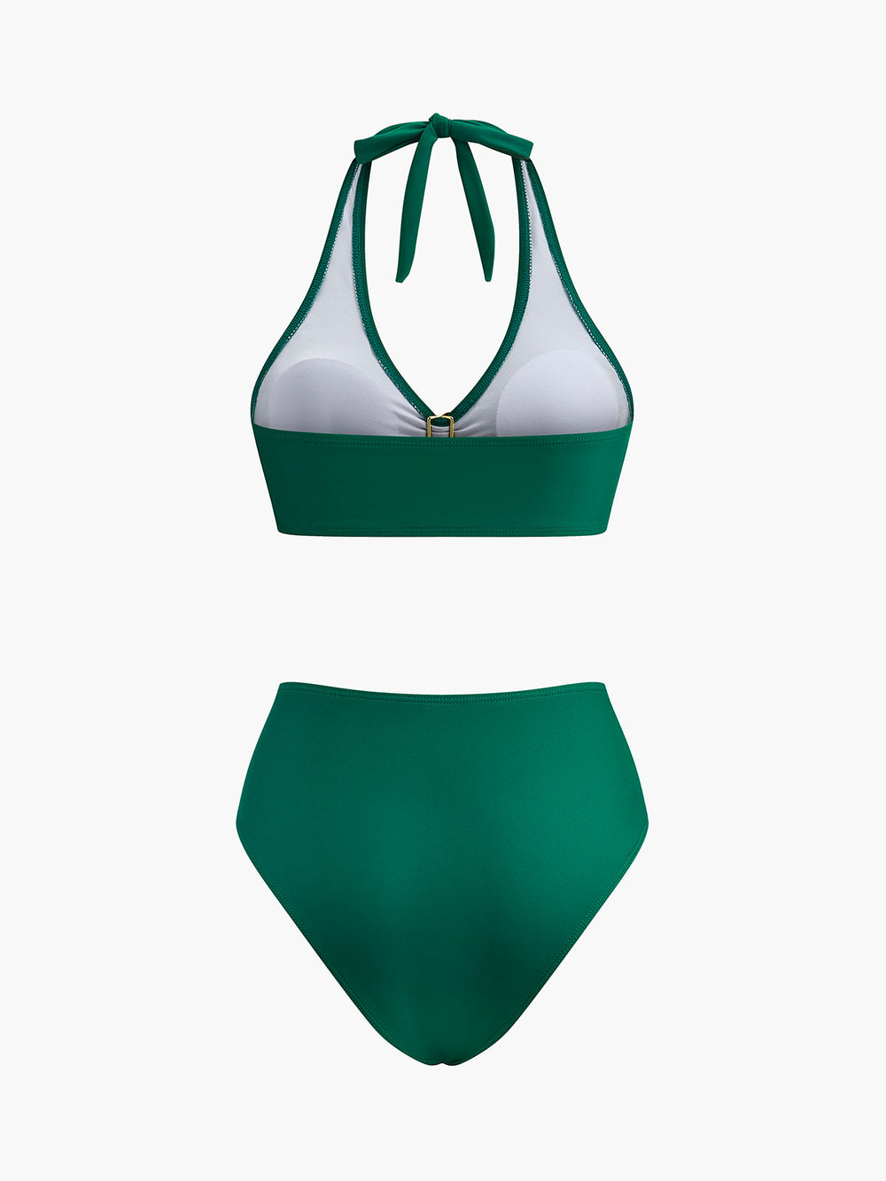 Ensemble Bikini à Bretelles avec Détails Floraux en Métal