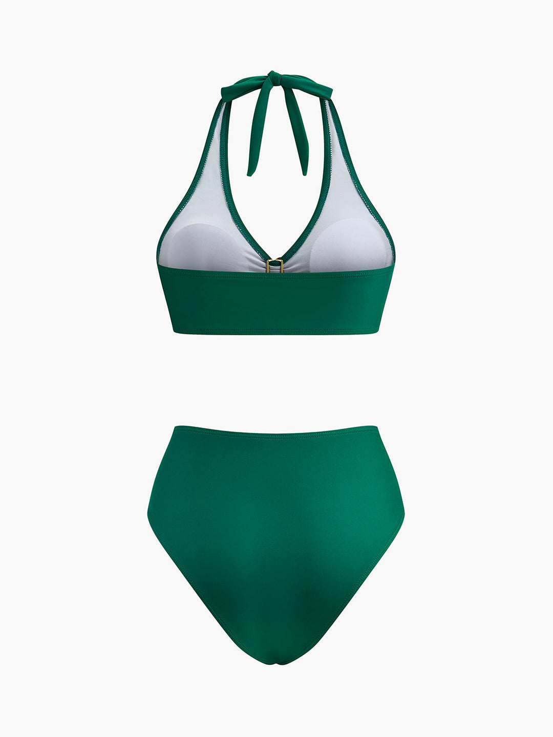 Ensemble Bikini à Bretelles avec Détails Floraux en Métal