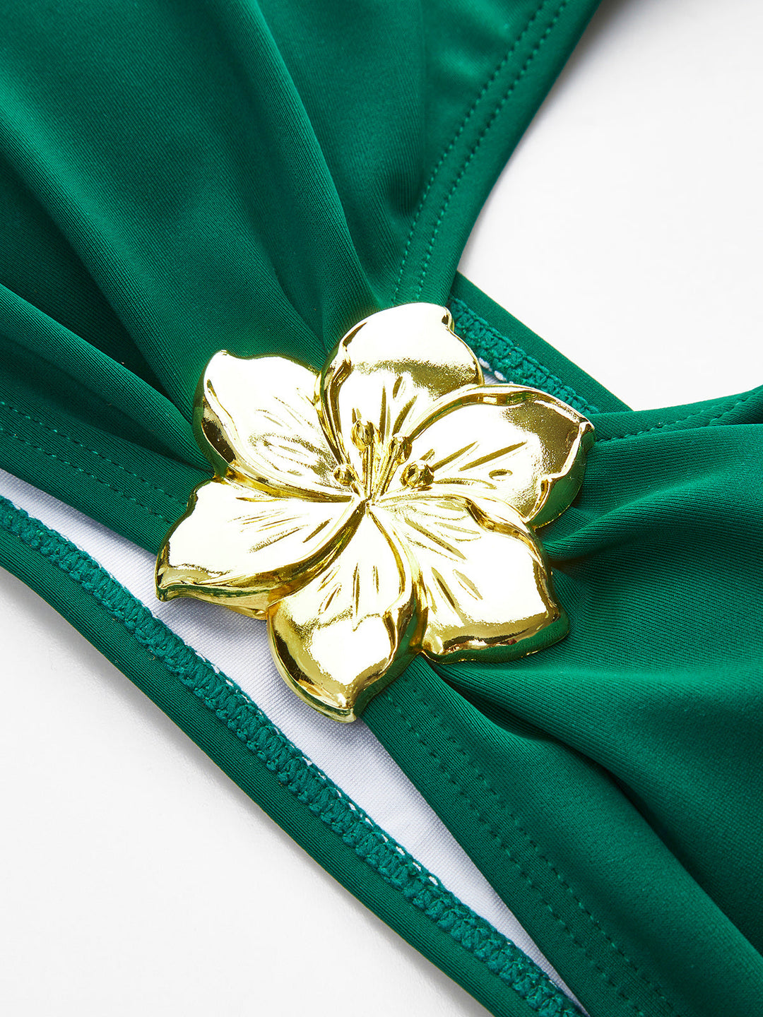 Ensemble Bikini à Bretelles Détail Fleur Métal