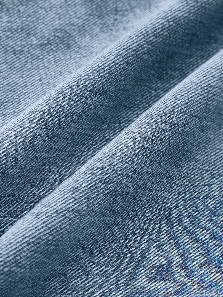 Jean en jean taille mi-haute décoré d'un nœud
