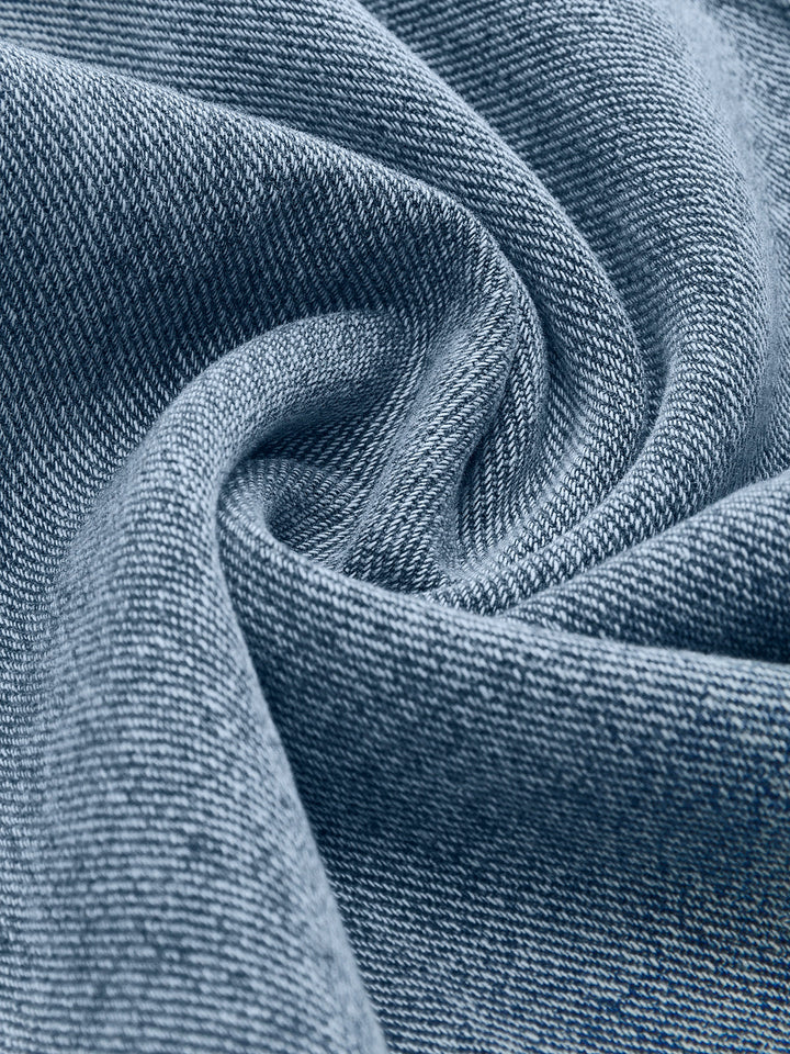 Jean en jean taille mi-haute décoré d'un nœud