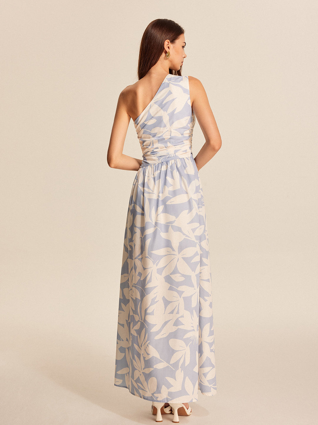 Robe Fleurie à Une Épaule