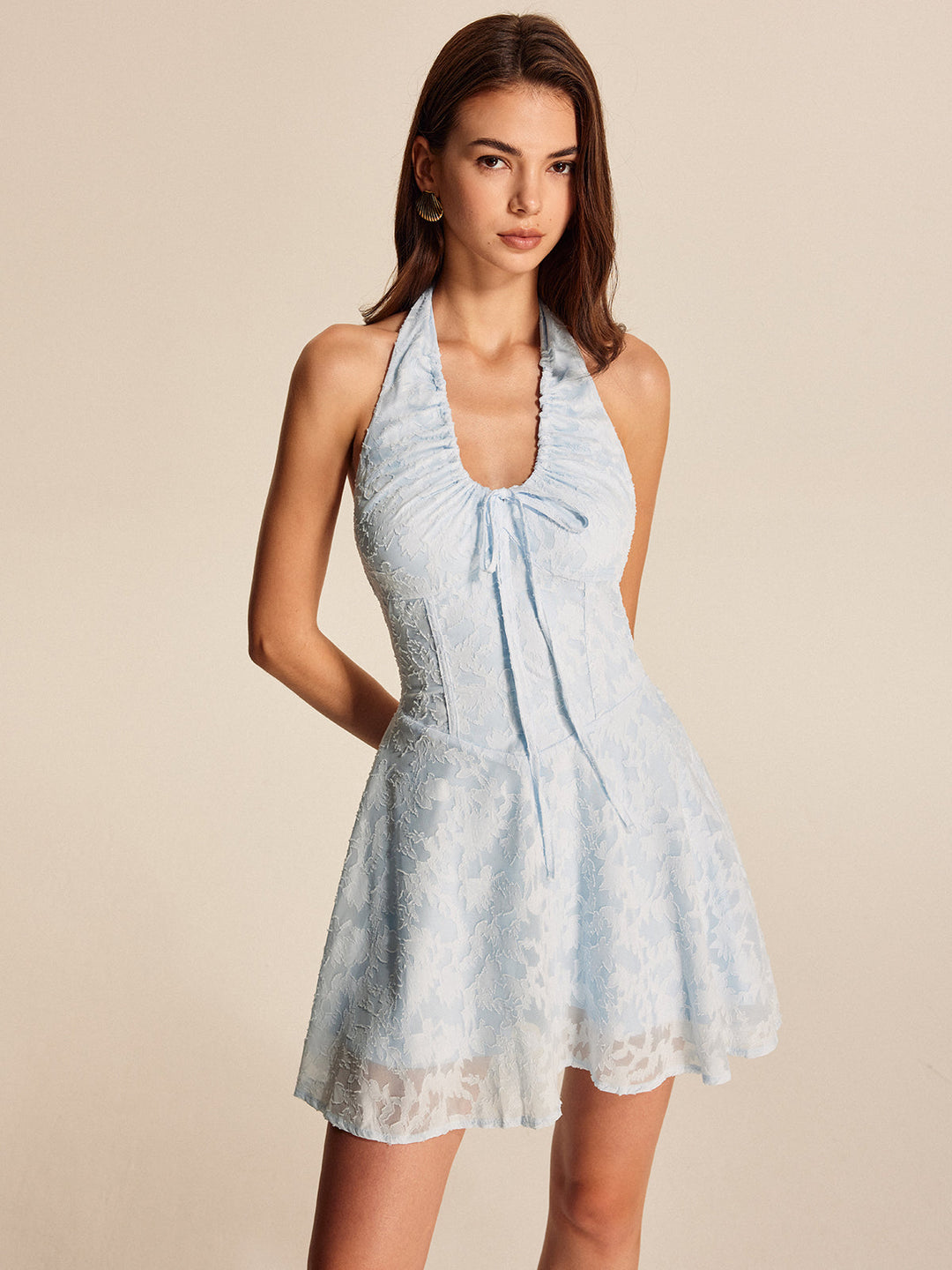 Robe Longue à Fleurs Style Main