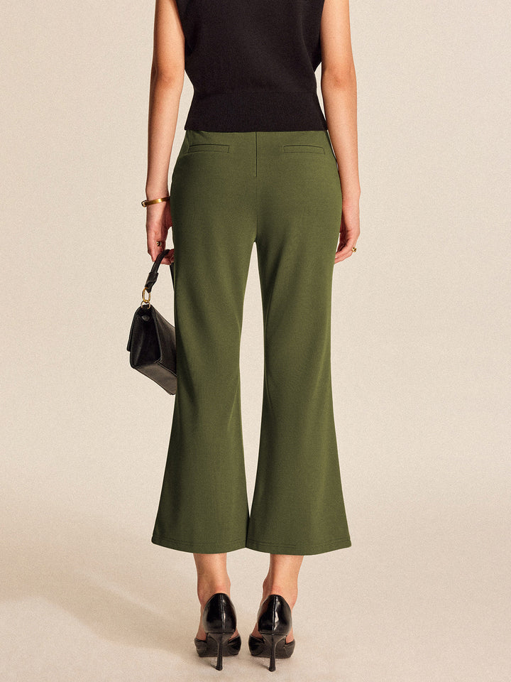 Pantalons Évasés Taille Haute à Poches