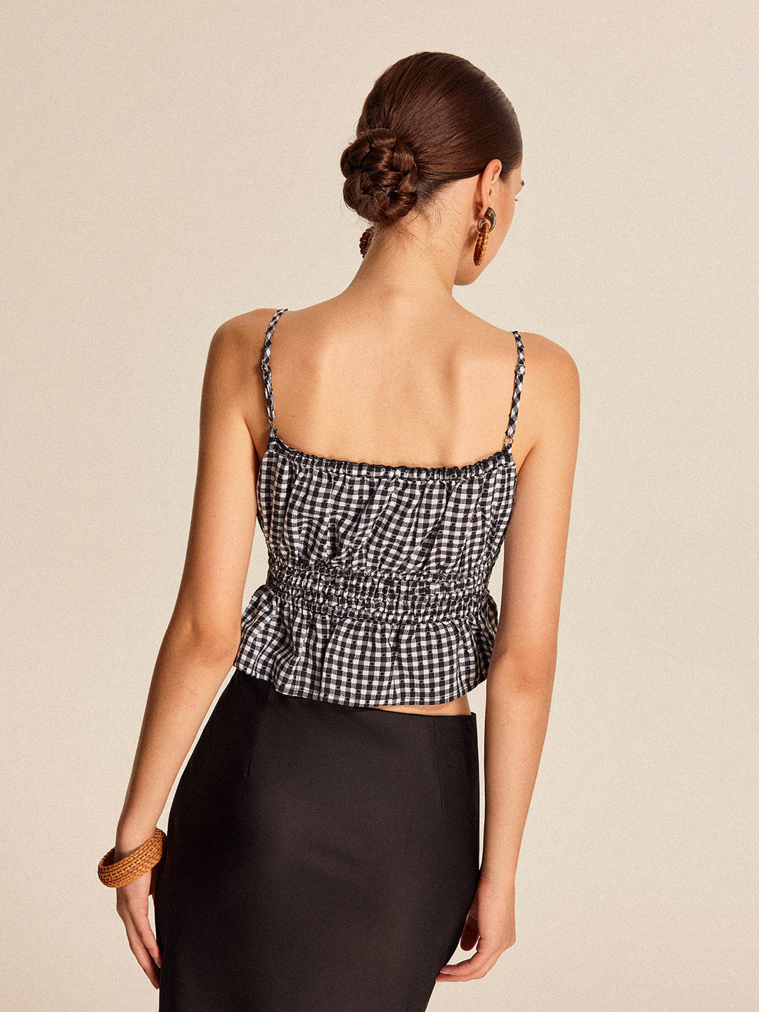 Top Camisole Vichy Volanté