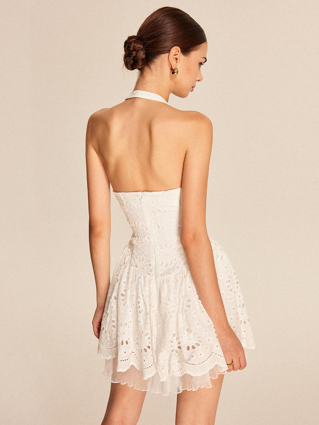Robe Longue Brodé à Col": "Coton"