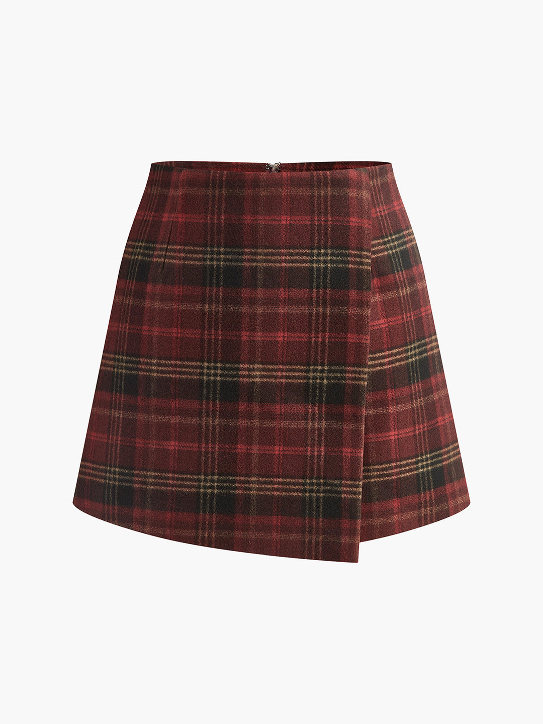 Mini-jupe portefeuille à damier