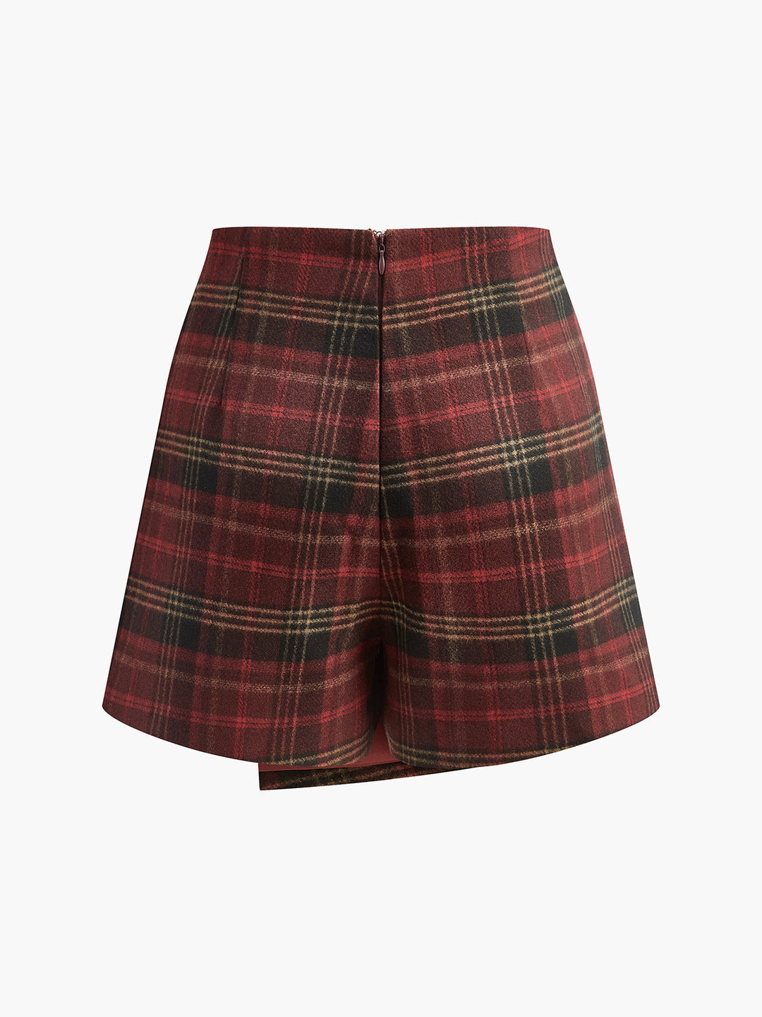 Mini-jupe portefeuille à damier