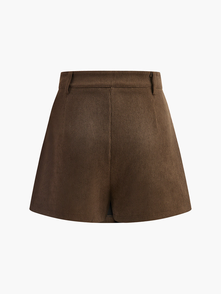 Skort Ceinture en velours côtelé avec poches