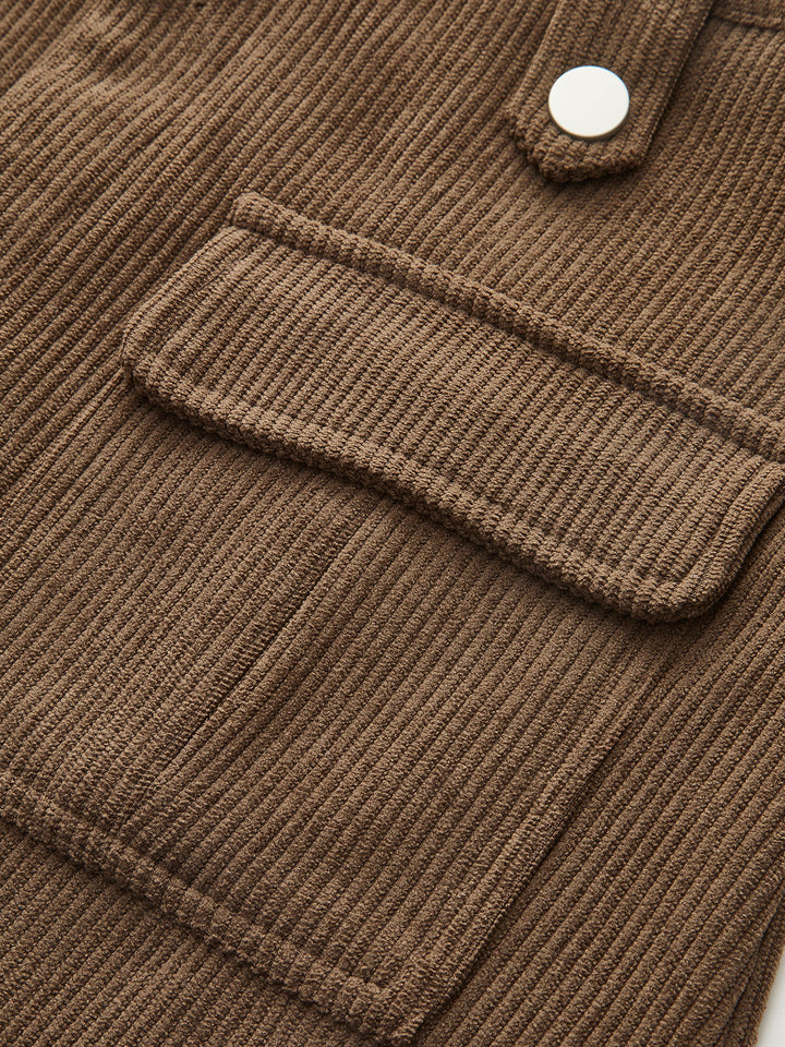 Skort Ceinture en velours côtelé avec poches