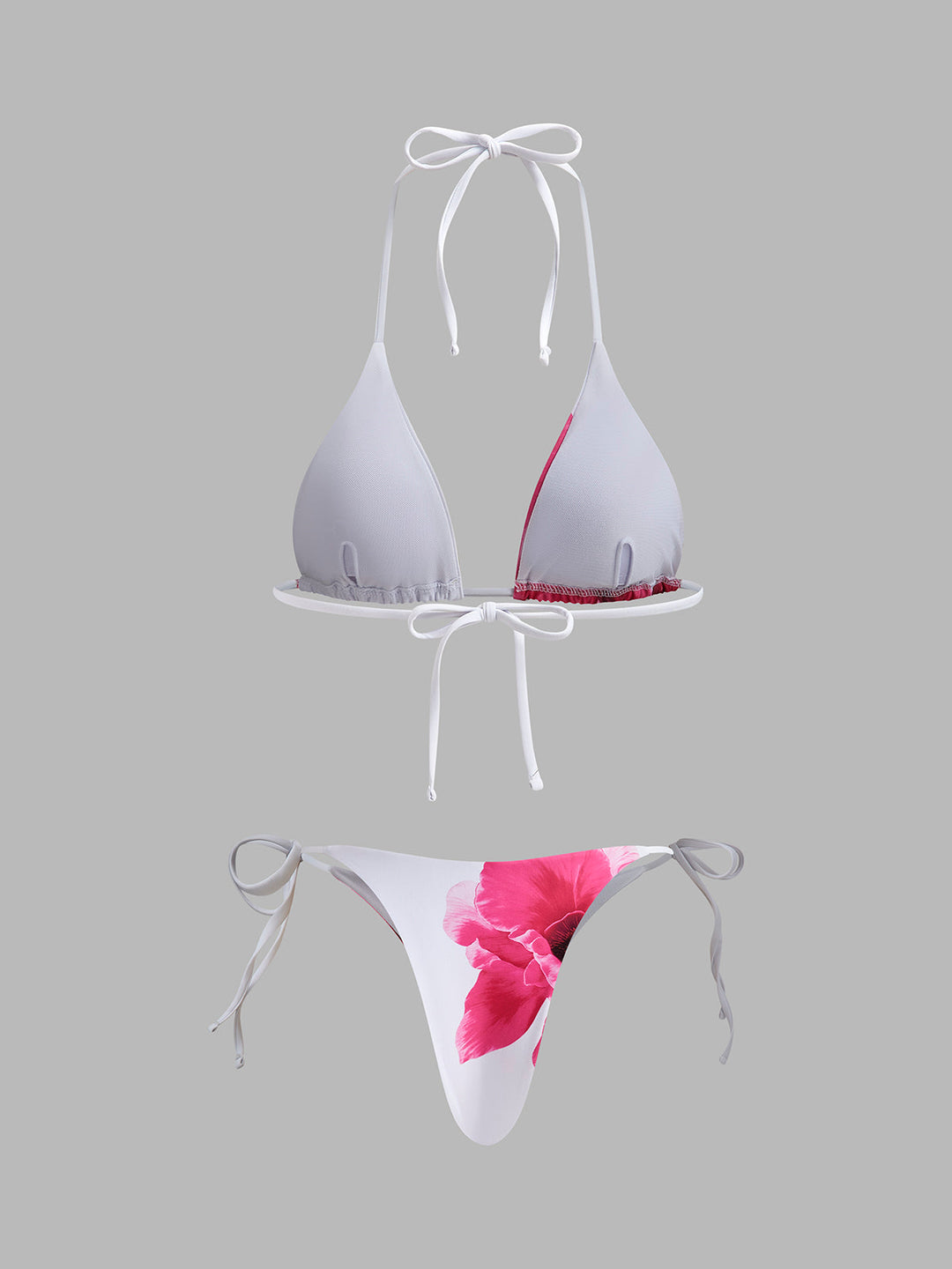 Ensemble Bikini Fleuri Avec Jupe Semi-Transparente