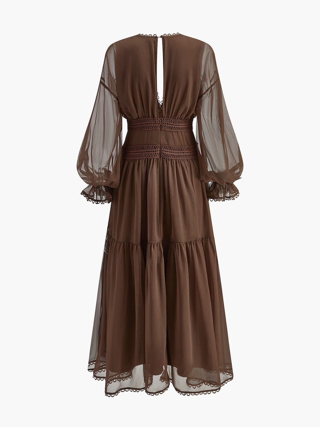 Robe Bohème Semi-Transparente en Mousseline