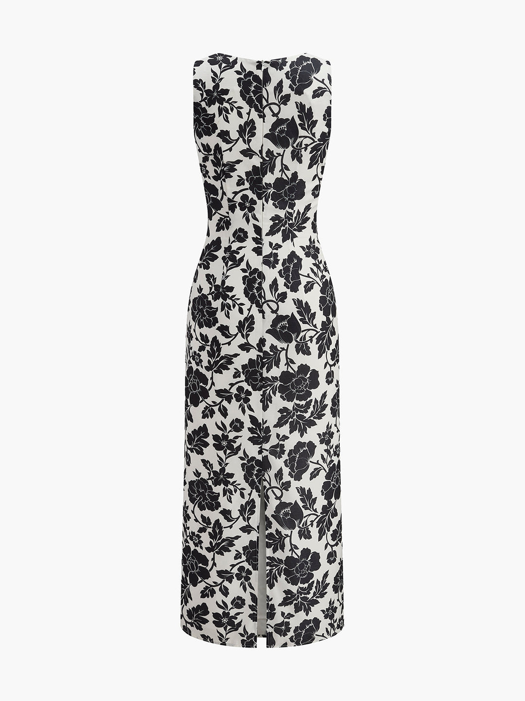 Robe à fines bretelles à col carré à fleurs