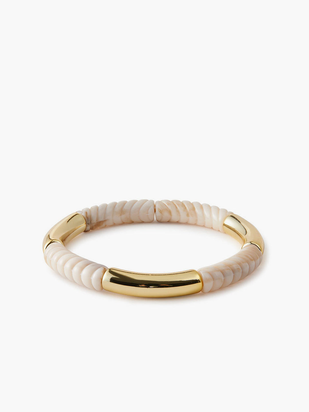 Bracelet jonc avec coquillage doré