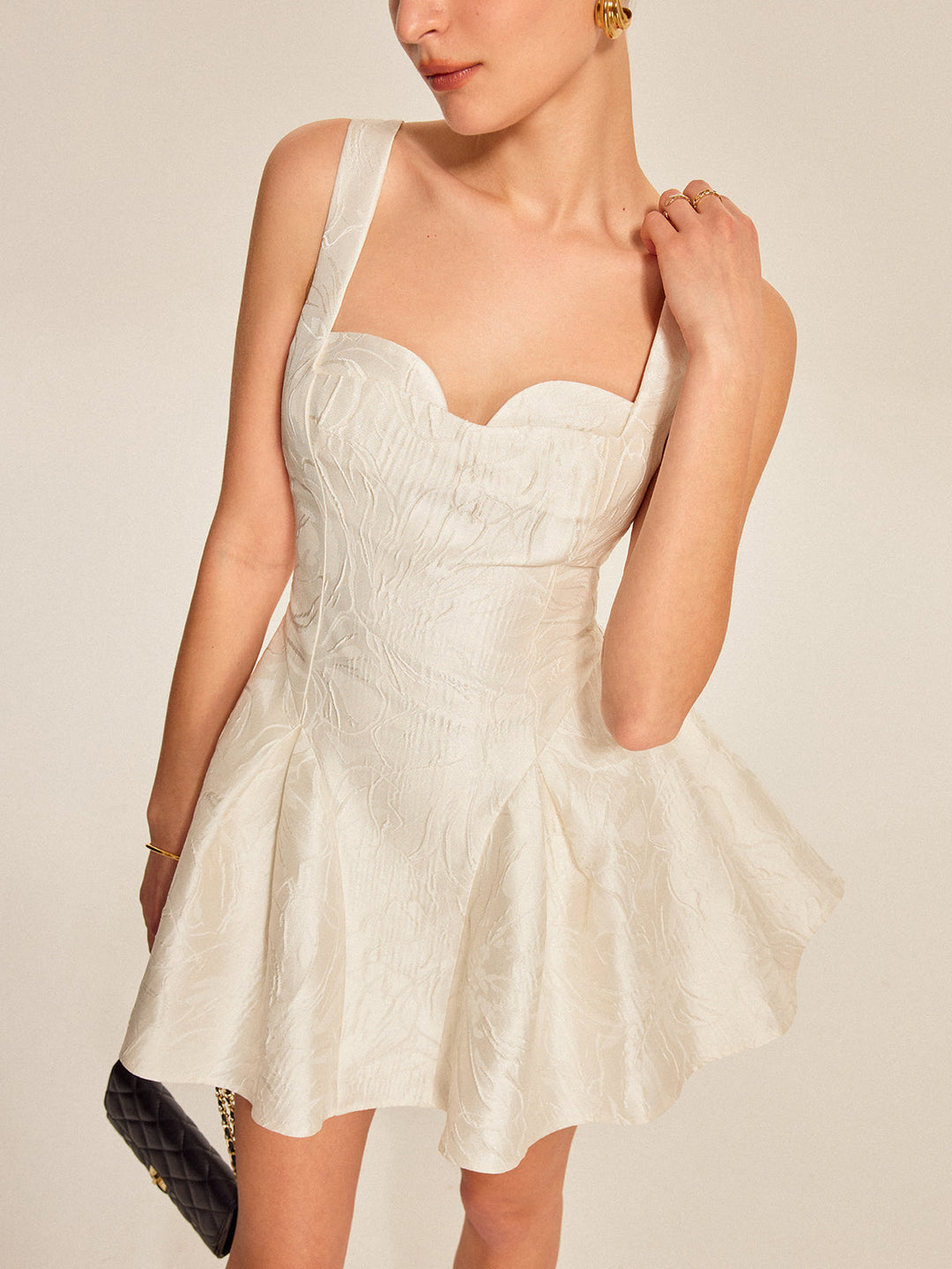 Robe Évasée à Décolleté Cœur