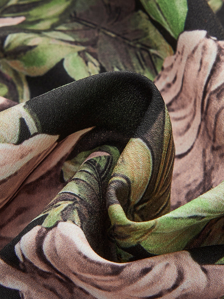 Robe à volants avec bordure en dentelle