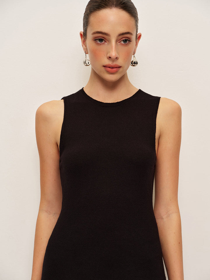 Robe sans manches à volants